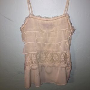 Cream colored lace tank top from American Eagle